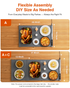 Expandable Warming Mat for Food – iTRUSOU 38"x16" Silicone Warming Tray with 7 Temp Settings, Switchable℃/℉, 99H Timer, Child Lock – 2 Panels Custom Sizes for Energy Efficiency