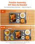 Expandable Warming Mat for Food – iTRUSOU 42"x16" Extra Large Electric Warming Tray with 7 Temp Settings, Switchable ℃/℉, 99H Timer, Child Lock – 2 Panels Custom Sizes for Energy Efficiency