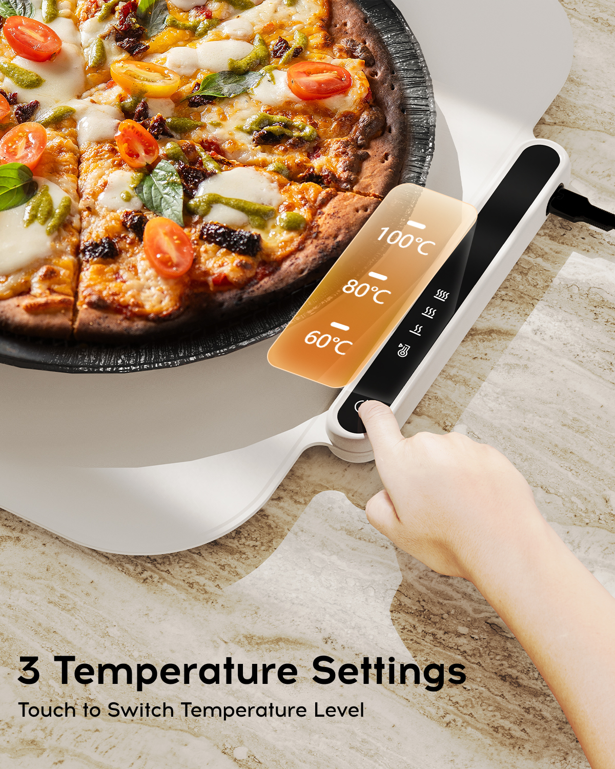 Food Warming Mat, Electric Warming Tray Full Surface Heating To