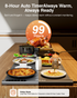Expandable Warming Mat for Food – iTRUSOU 38"x16" Silicone Warming Tray with 7 Temp Settings, Switchable℃/℉, 99H Timer, Child Lock – 2 Panels Custom Sizes for Energy Efficiency