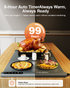 Food Warming Mat 27.5x16 – Extendable Roll-Up Electric Warming Tray with 7 Temp Settings, 99H Timer, Switchable℃/℉, Interlocking Expansion Design, Ideal for Buffet Parties Gatherings