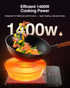 Portable Induction Cooktop, 1°C Precision Control, Dual Temp Display, 1L Boils in 4 Mins, Ultra-Slim 26mm Burner, 6 Cooking Modes, 3-Hour Timer, Glass Surface, for Magnetic Cookware Only