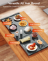 Expandable Warming Mat for Food – iTRUSOU 42"x16" Extra Large Electric Warming Tray with 7 Temp Settings, Switchable ℃/℉, 99H Timer, Child Lock – 2 Panels Custom Sizes for Energy Efficiency