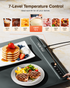 Warming Mat for Food (24"x16") - iTRUSOU 7-Level Electric Warming Tray with 400W High-Power, Timer 0–99H & Built-In Strap - Rollable Large Food Warming Mat for Parties & Buffet
