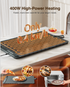 Warming Mat for Food (24"x16") - iTRUSOU 7-Level Electric Warming Tray with 400W High-Power, Timer 0–99H & Built-In Strap - Rollable Large Food Warming Mat for Parties & Buffet
