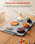 Warming Mat for Food, iTRUSOU Electric Warming Tray with 1–99H Timer, 7 Temp Settings, Patented Full-Surface Heating, °F/°C Switch, Flexible Roll-Up Food Warmers for Parties Buffet, Everyday Use