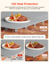 Warming Mat for Food, iTRUSOU Electric Warming Tray with 1–99H Timer, 7 Temp Settings, Patented Full-Surface Heating, °F/°C Switch, Flexible Roll-Up Food Warmers for Parties Buffet, Everyday Use