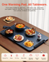 Warming Mat for Food, iTRUSOU Electric Warming Tray with 1–99H Timer, 7 Temp Settings, Patented Full-Surface Heating, °F/°C Switch, Flexible Roll-Up Food Warmers for Parties Buffet, Everyday Use