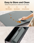 Electric Warming Tray - Full Surface Heating,Rollable & Portable,Premium Silicone Nano-Material,3 Temperature Settings,Auto Shut-Off -Versatile Food Warmer for Gatherings,Parties,Everyday Use